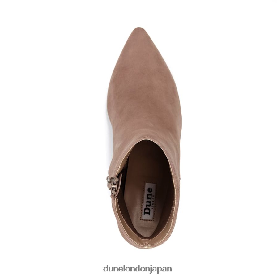 強迫観念2 キトゥンヒール ポインテッドトゥ アンクルブーツ トープ 女性 Dune London 4JB82R307