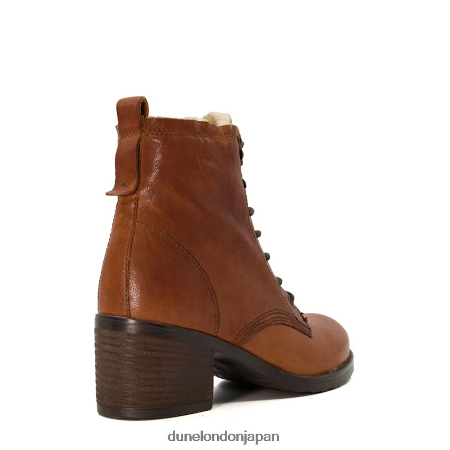 パッツィー・D ライニングレザー ブロックヒール アンクルブーツ 黄褐色 女性 Dune London 4JB82R420