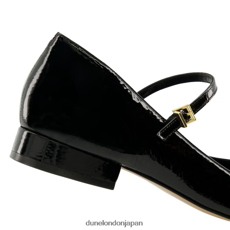 ヒッピー パテントレザー メリージェーン シューズ 黒 女性 Dune London 4JB82R100