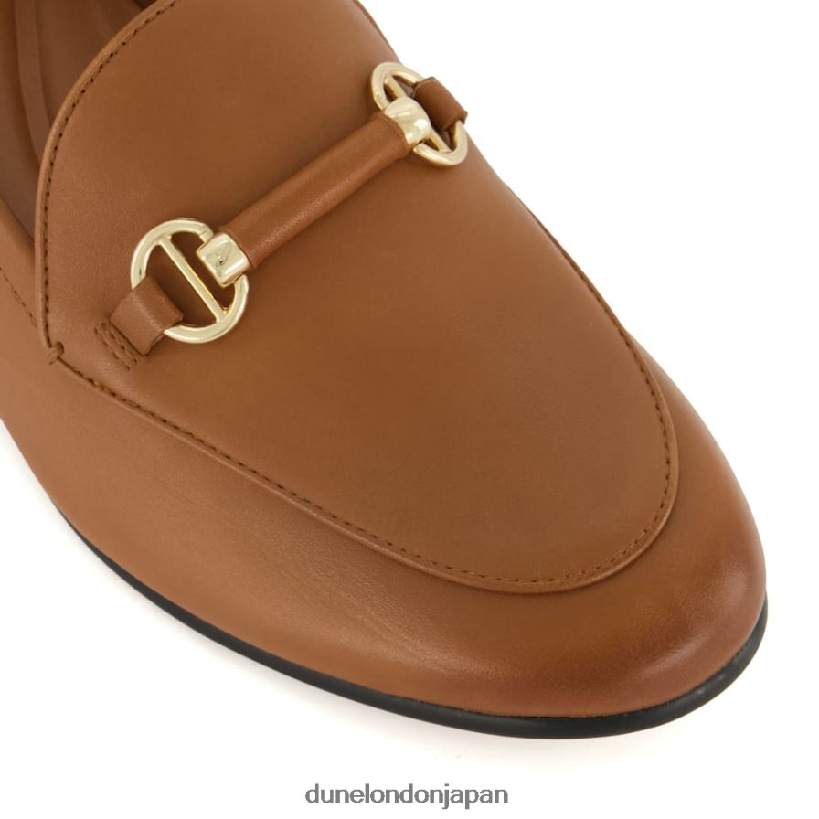 壮大さ ワイドフィット スナッフルトリム ローファー 黄褐色 女性 Dune London 4JB82R104