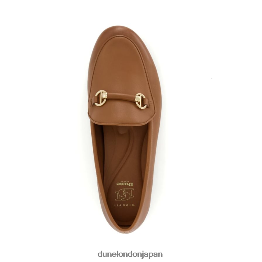 壮大さ ワイドフィット スナッフルトリム ローファー 黄褐色 女性 Dune London 4JB82R104