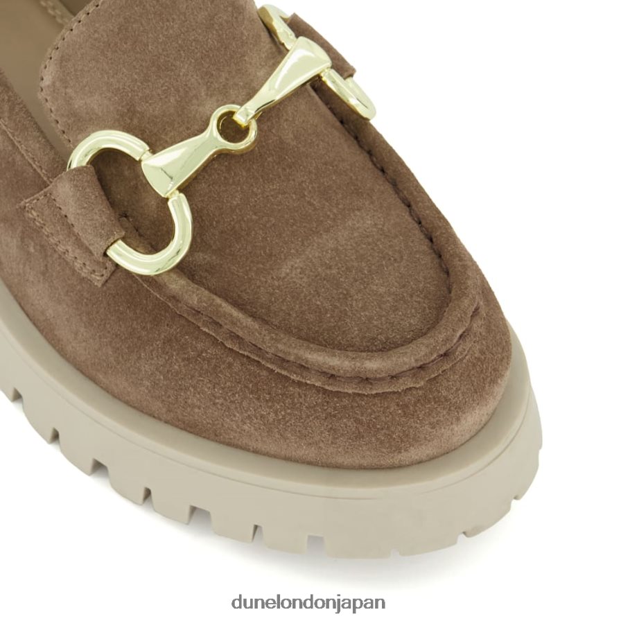 見つめた チャンキースナッフルトリム ローファー カラメル 女性 Dune London 4JB82R110