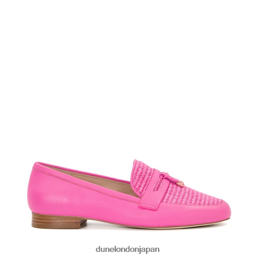勇敢な レーザーカット ペニーローファー ピンク 女性 Dune London 4JB82R111