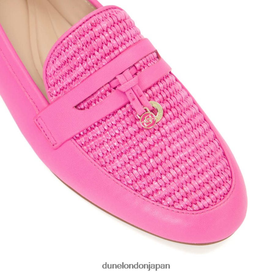 勇敢な レーザーカット ペニーローファー ピンク 女性 Dune London 4JB82R111