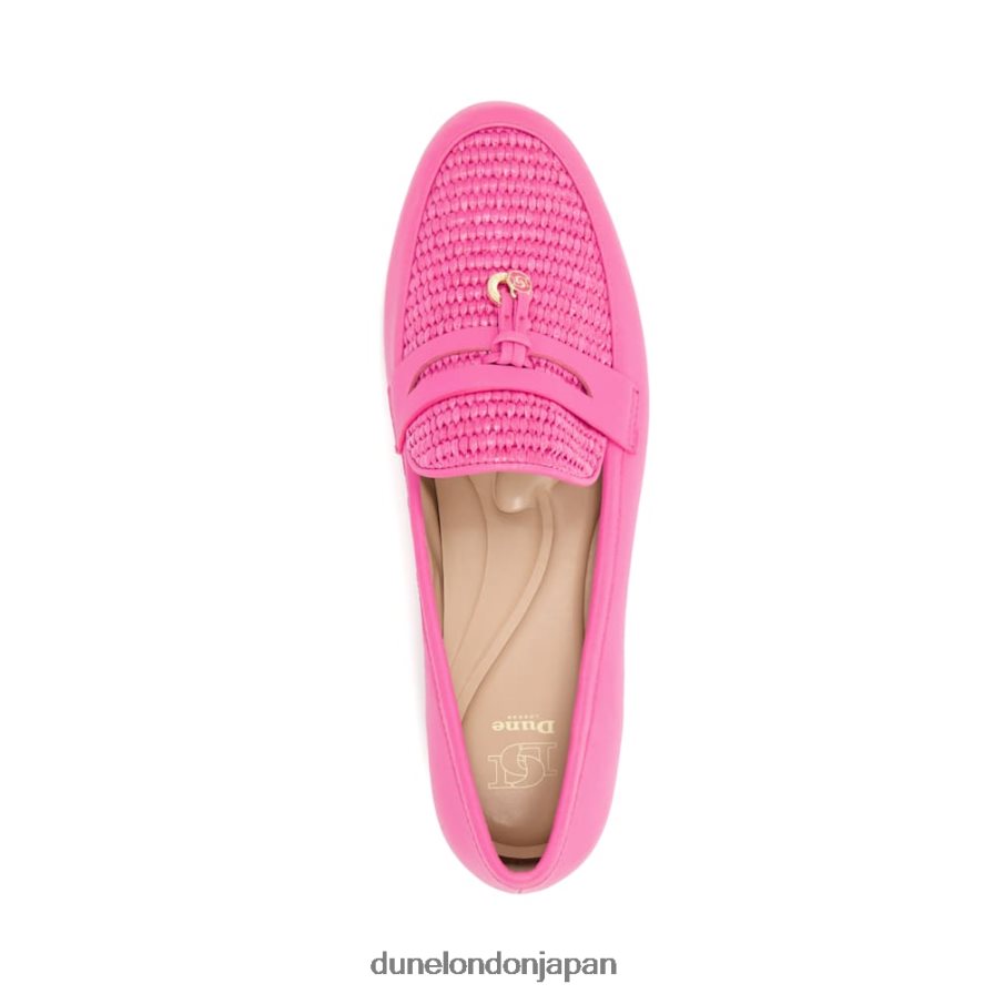 勇敢な レーザーカット ペニーローファー ピンク 女性 Dune London 4JB82R111