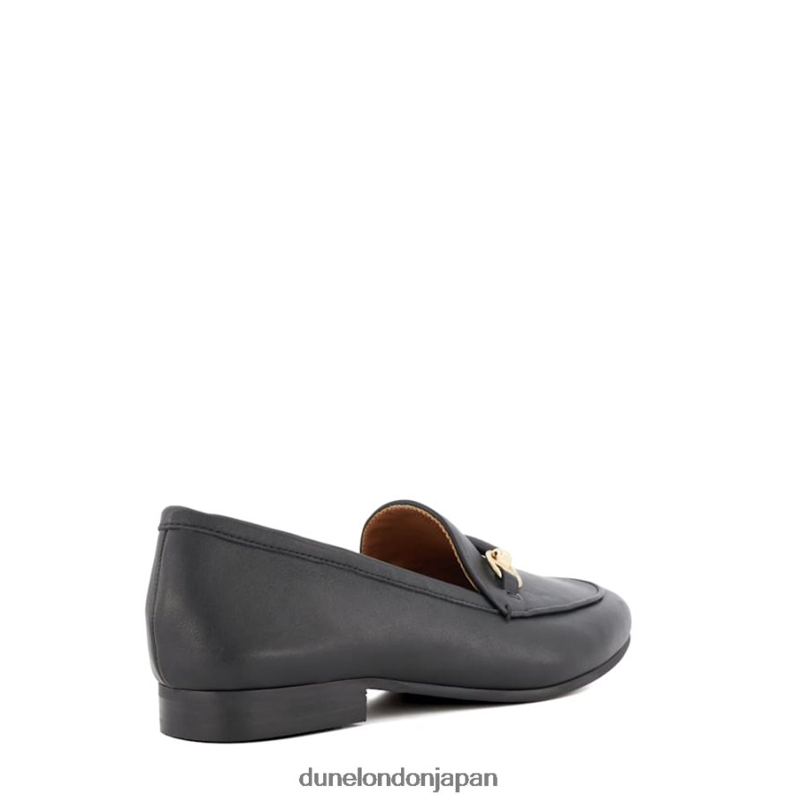 壮大さ メタルトリム スナッフル ローファー 黒 女性 Dune London 4JB82R115