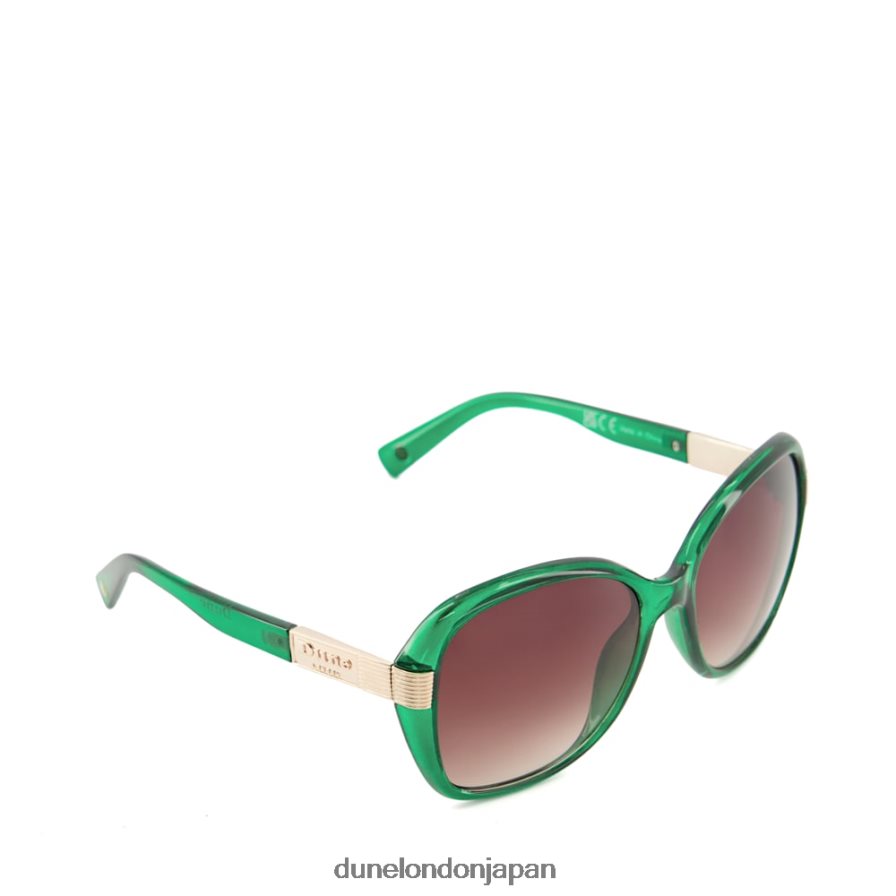 グレナダ 特大サングラス 緑 女性 Dune London 4JB82R119