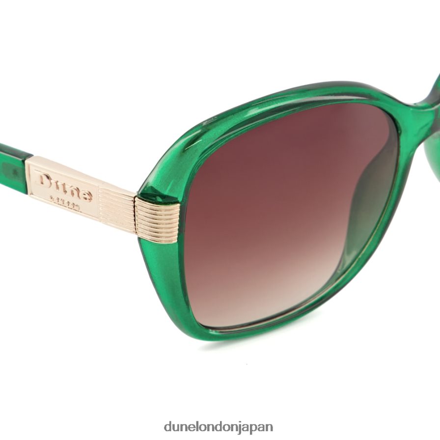 グレナダ 特大サングラス 緑 女性 Dune London 4JB82R119