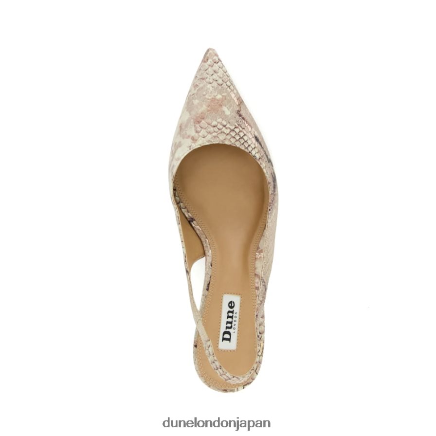 国会議事堂 スリングバックコートシューズ 爬虫類 女性 Dune London 4JB82R124