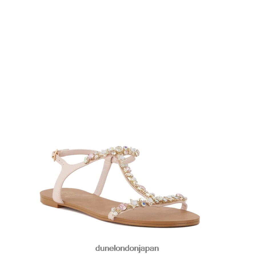 ニッサ ジュエル装飾 フラットサンダル 生成り 女性 Dune London 4JB82R126