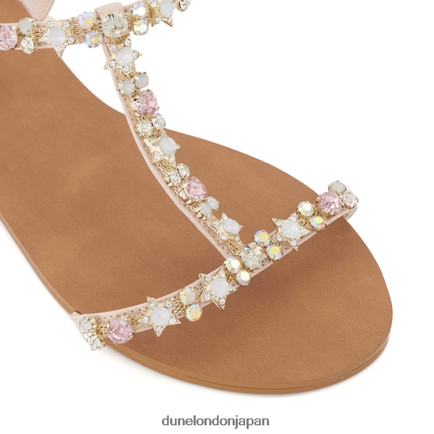 ニッサ ジュエル装飾 フラットサンダル 生成り 女性 Dune London 4JB82R126