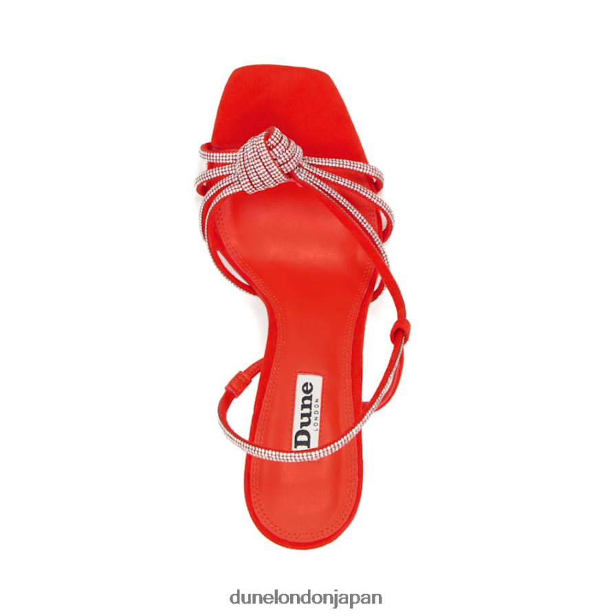 メタ ディアマンテストラップヒールサンダル オレンジ 女性 Dune London 4JB82R133