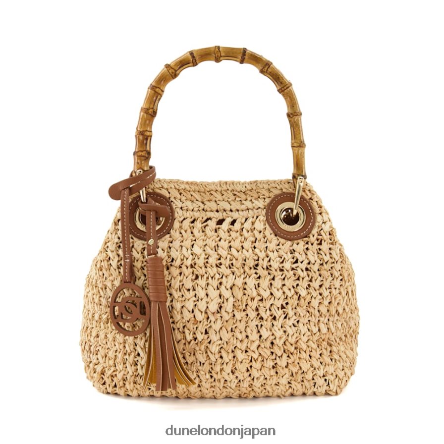 デルタ スモールラフィアグラブバッグ 自然 女性 Dune London 4JB82R136