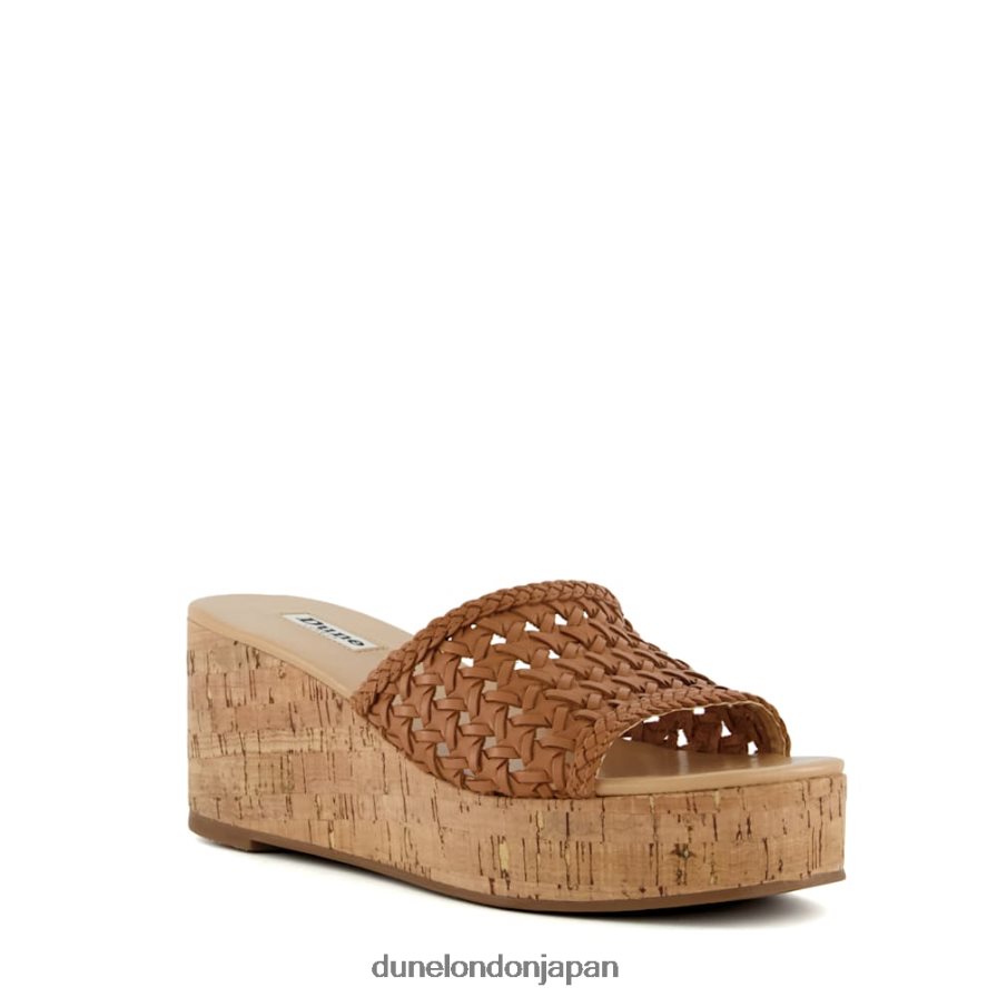 ケイティ コルクウェッジサンダル 黄褐色 女性 Dune London 4JB82R138