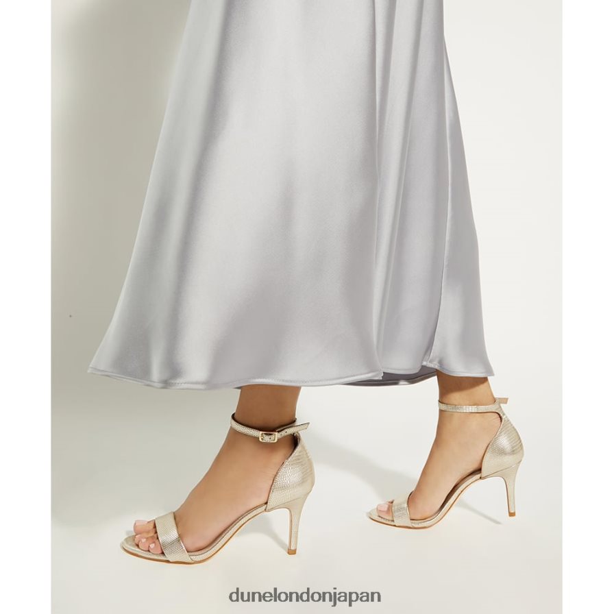 モーラ ハードバックストラップヒールサンダル 金 女性 Dune London 4JB82R150