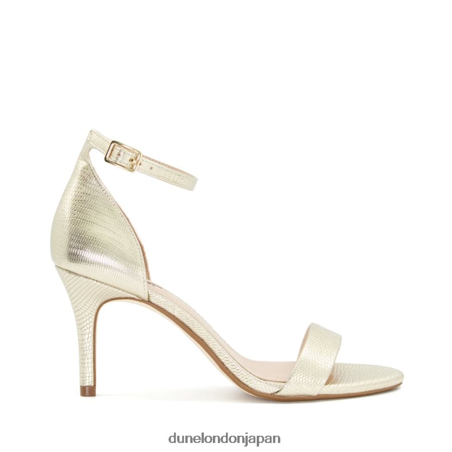 モーラ ハードバックストラップヒールサンダル 金 女性 Dune London 4JB82R150