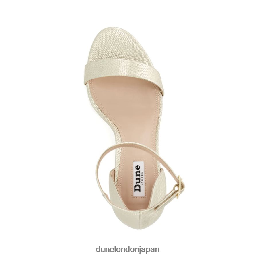 モーラ ハードバックストラップヒールサンダル 金 女性 Dune London 4JB82R150