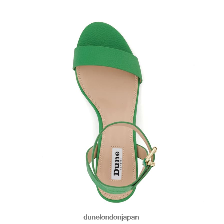 ミーミー ミッドブロックヒールサンダル 緑 女性 Dune London 4JB82R15