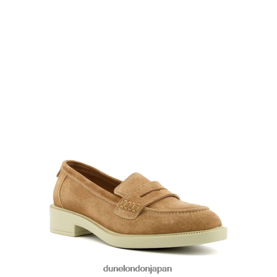 ガゼル ペニートリム ローファー キャメル 女性 Dune London 4JB82R167