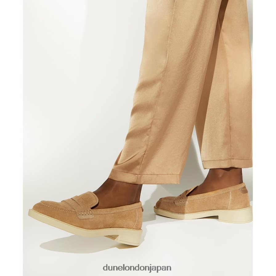 ガゼル ペニートリム ローファー キャメル 女性 Dune London 4JB82R167