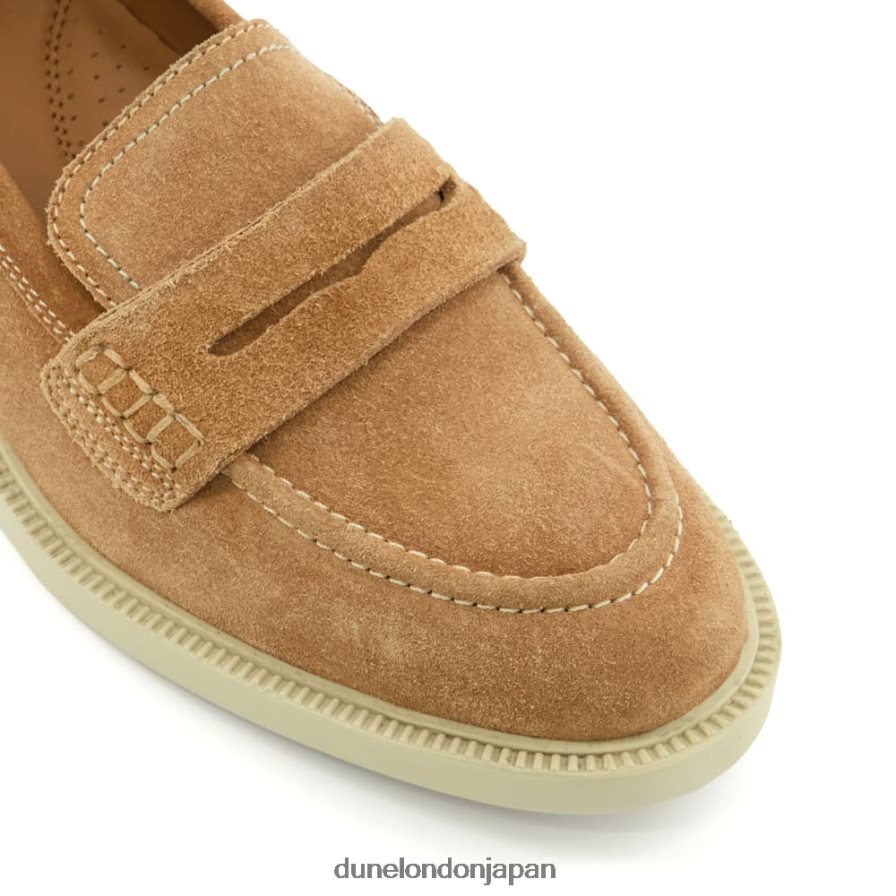 ガゼル ペニートリム ローファー キャメル 女性 Dune London 4JB82R167