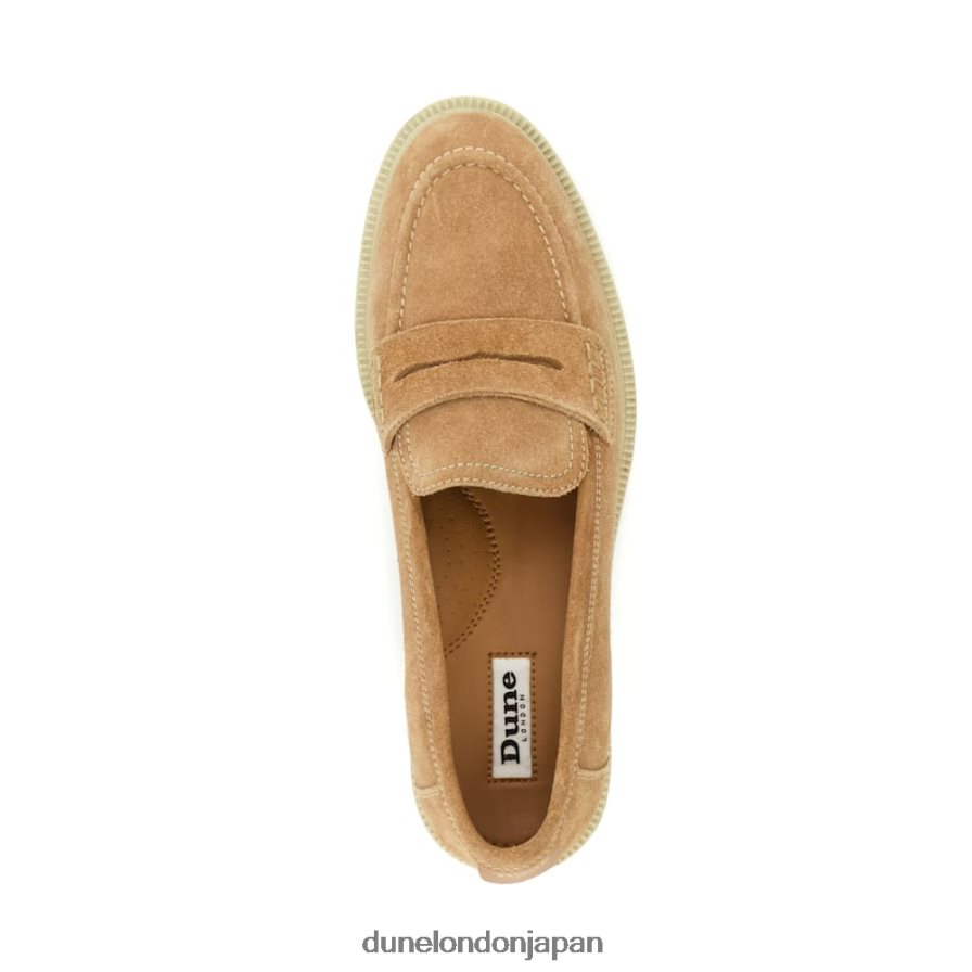 ガゼル ペニートリム ローファー キャメル 女性 Dune London 4JB82R167