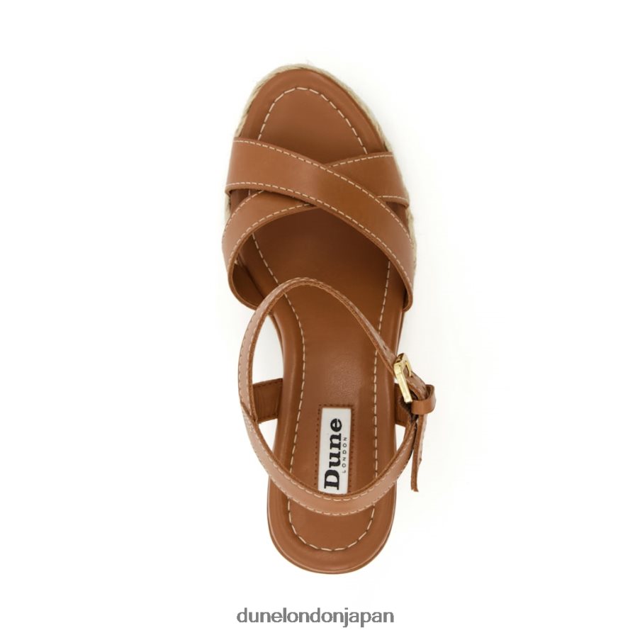 親切 エスパドリーユ ウェッジヒール サンダル 黄褐色 女性 Dune London 4JB82R177