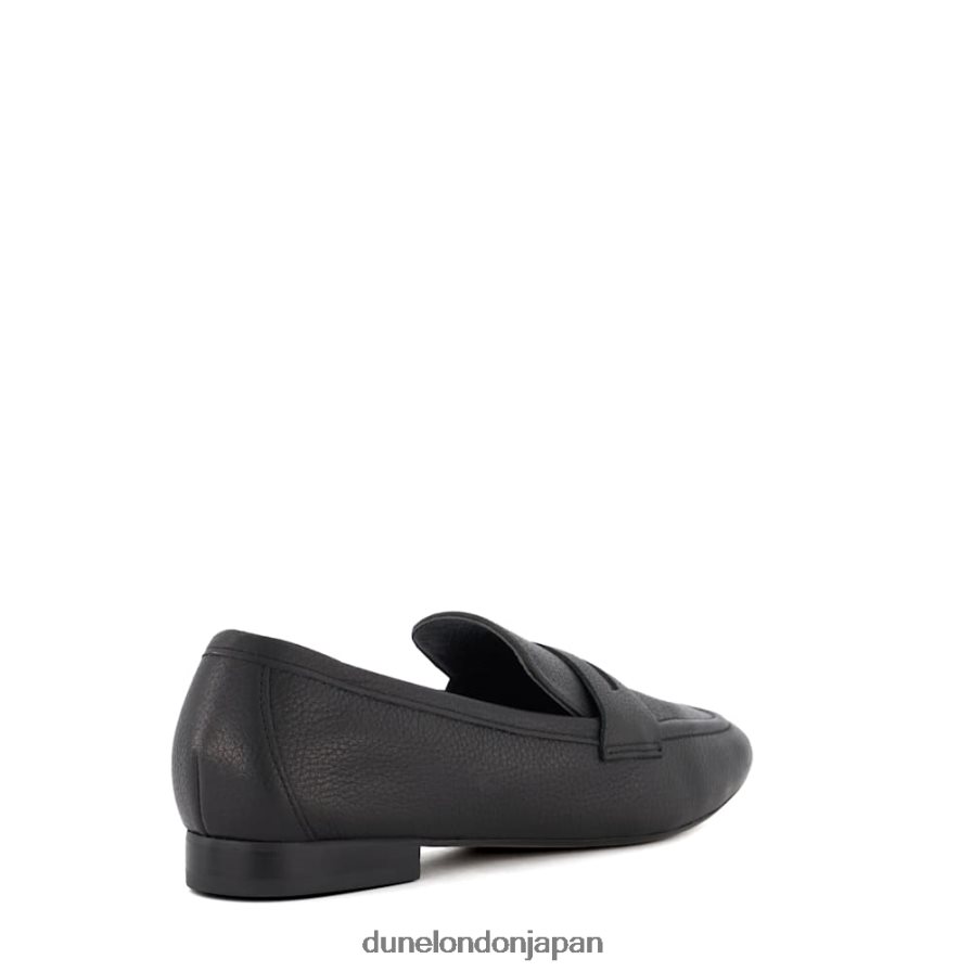 ジャネッタ フラットペニーローファー 黒 女性 Dune London 4JB82R17