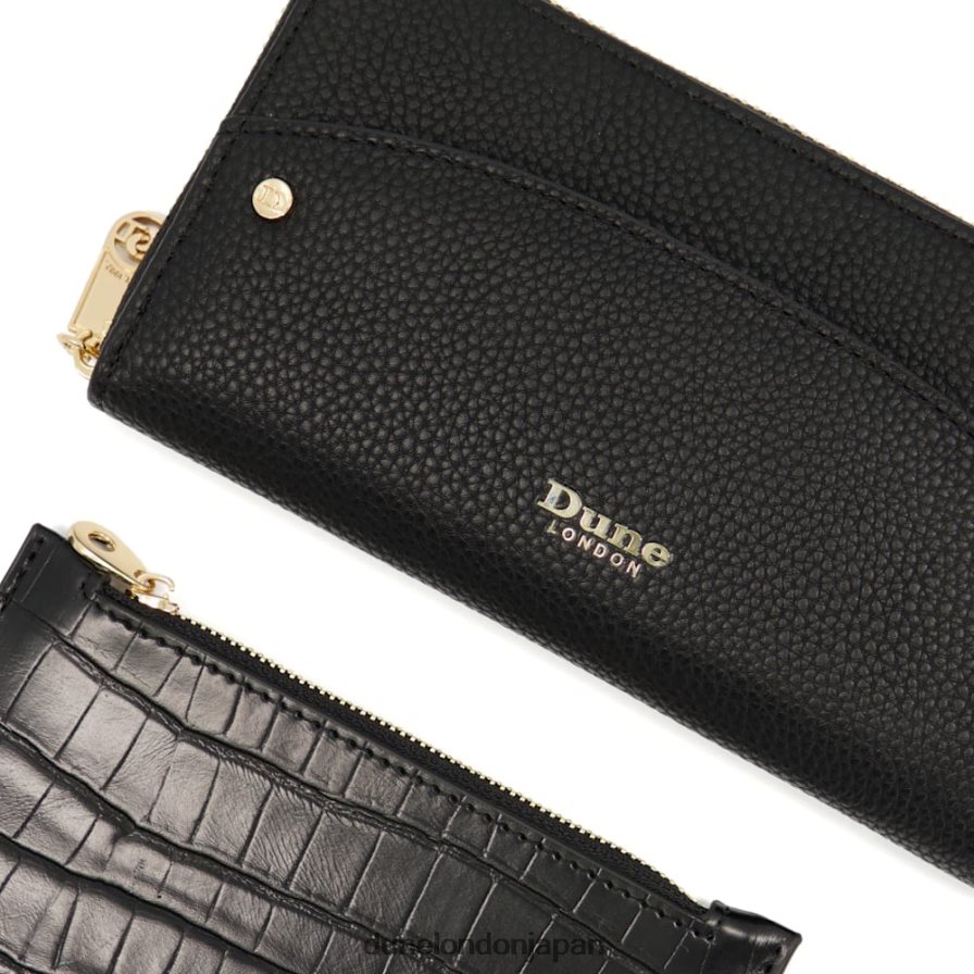カレン 取り外し可能なポーチ付きブランド財布 黒 女性 Dune London 4JB82R189
