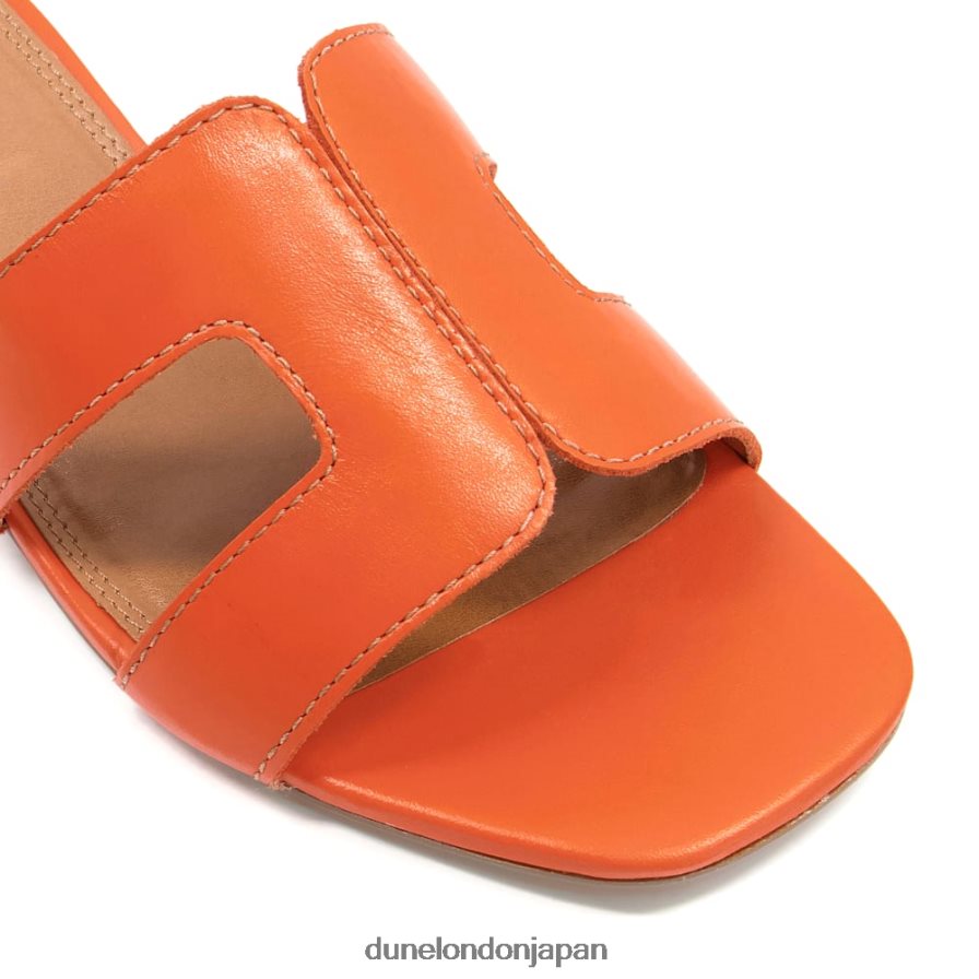 ルーペ ワイドフィットスマートスライダーサンダル オレンジ 女性 Dune London 4JB82R1