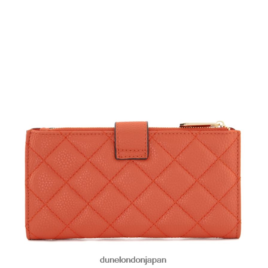 クリントン ターンロックストラップ キルティングカードホルダー オレンジ 女性 Dune London 4JB82R202