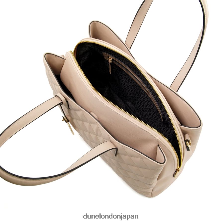 威厳のある ラージ ダイヤモンドキルティング トートバッグ ヌード 女性 Dune London 4JB82R208