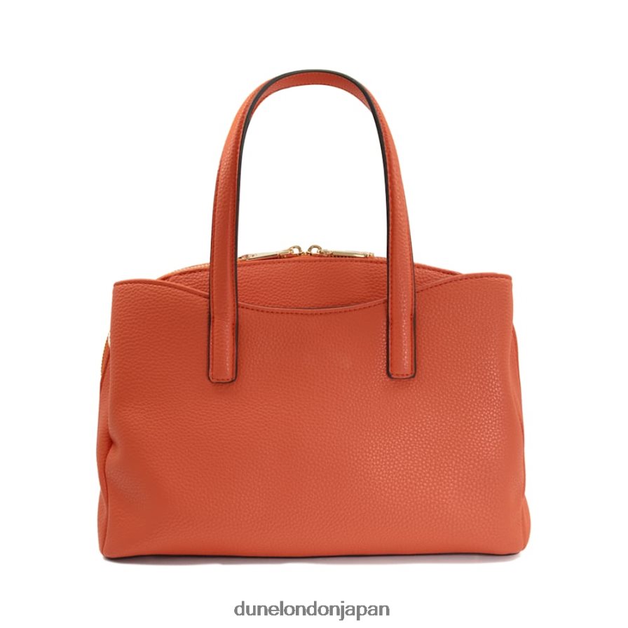 侮辱する ダイヤモンドキルティング スモール トートバッグ オレンジ 女性 Dune London 4JB82R209