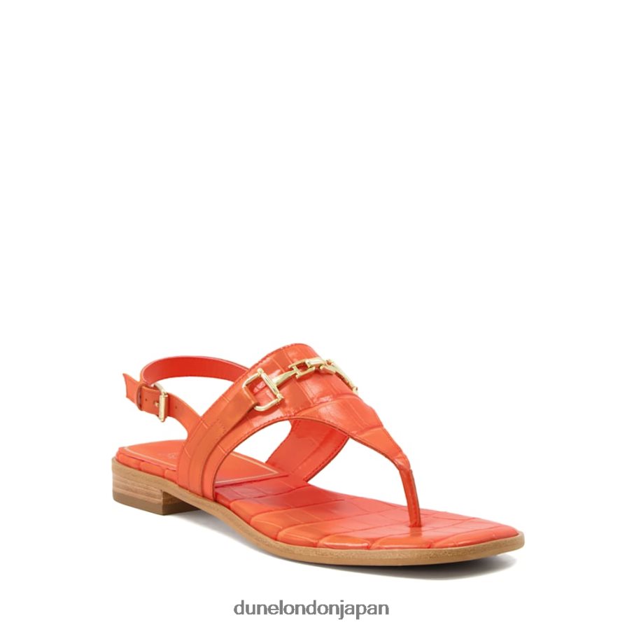 レクスリー カジュアル トングストラップ サンダル オレンジ 女性 Dune London 4JB82R217