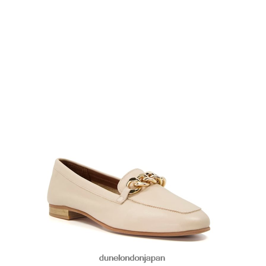 金細工師 チェーントリム レザーローファー 生成り 女性 Dune London 4JB82R219