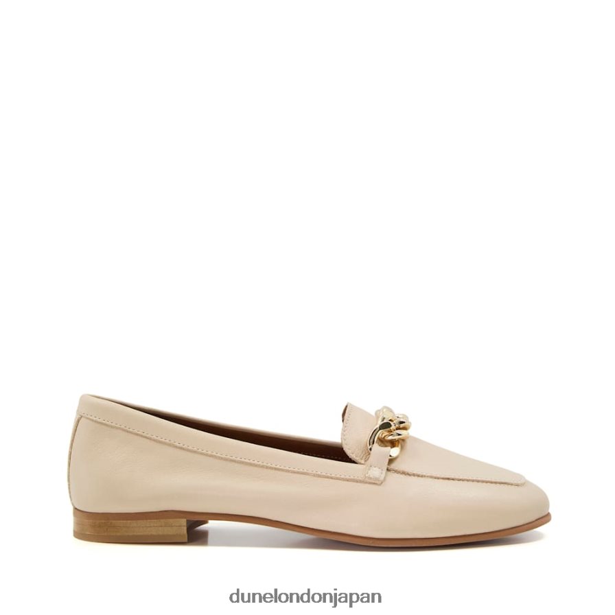 金細工師 チェーントリム レザーローファー 生成り 女性 Dune London 4JB82R219
