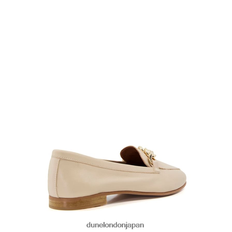 金細工師 チェーントリム レザーローファー 生成り 女性 Dune London 4JB82R219