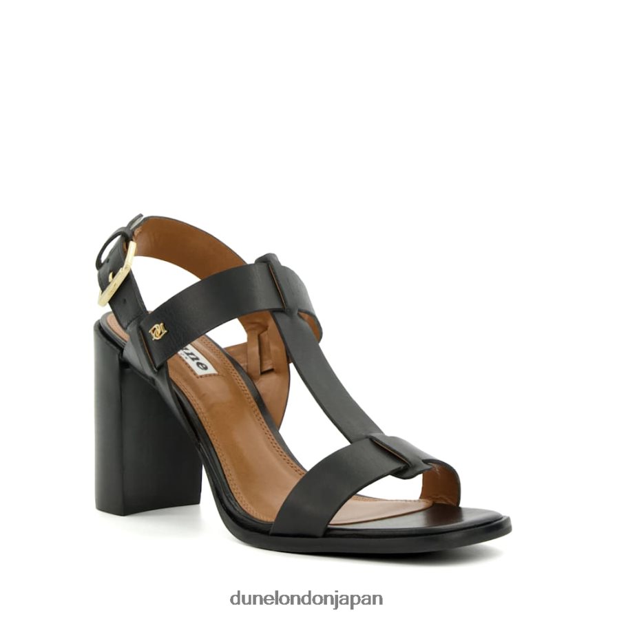 ジェイシー ブロックヒール スリングバックサンダル 黒 女性 Dune London 4JB82R227