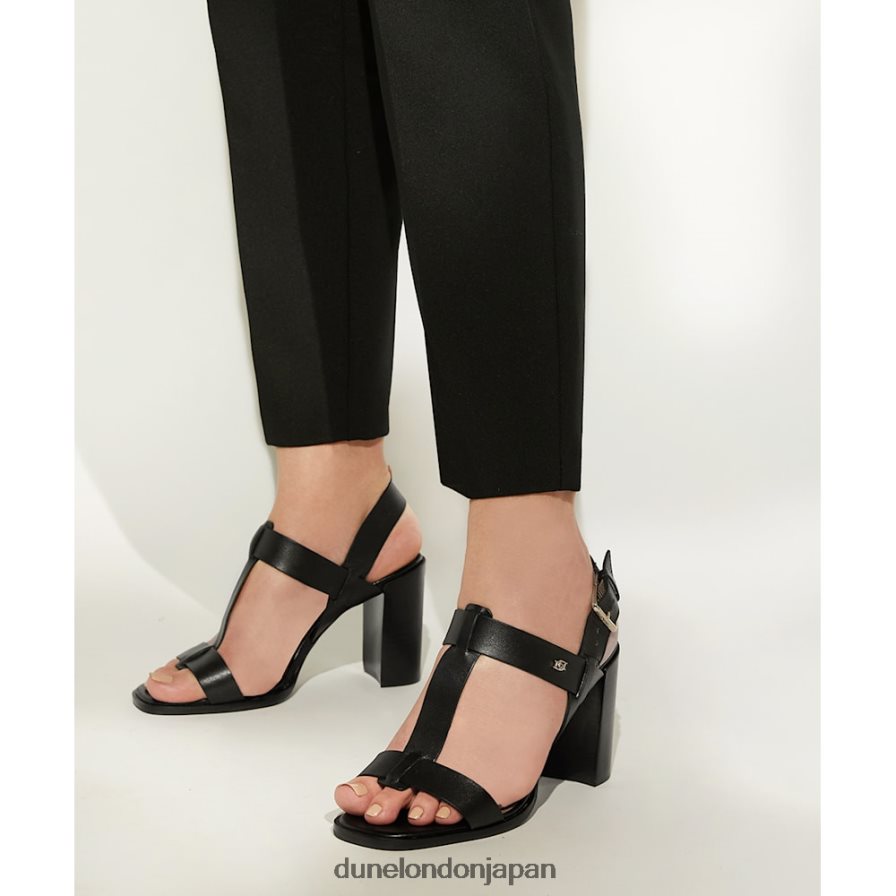 ジェイシー ブロックヒール スリングバックサンダル 黒 女性 Dune London 4JB82R227