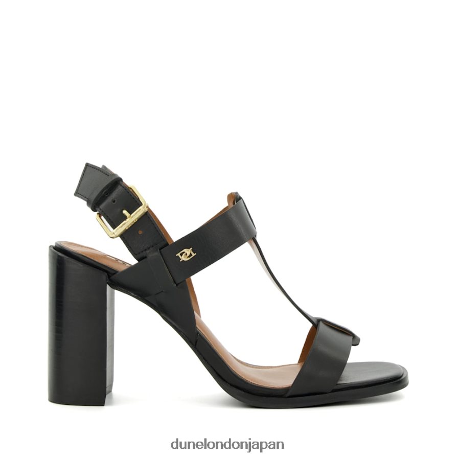 ジェイシー ブロックヒール スリングバックサンダル 黒 女性 Dune London 4JB82R227