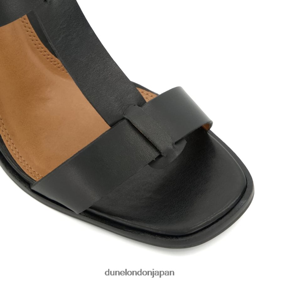 ジェイシー ブロックヒール スリングバックサンダル 黒 女性 Dune London 4JB82R227