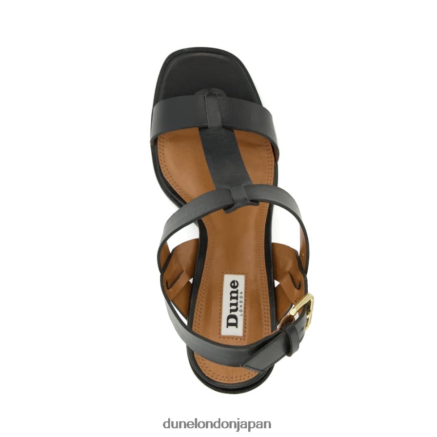 ジェイシー ブロックヒール スリングバックサンダル 黒 女性 Dune London 4JB82R227