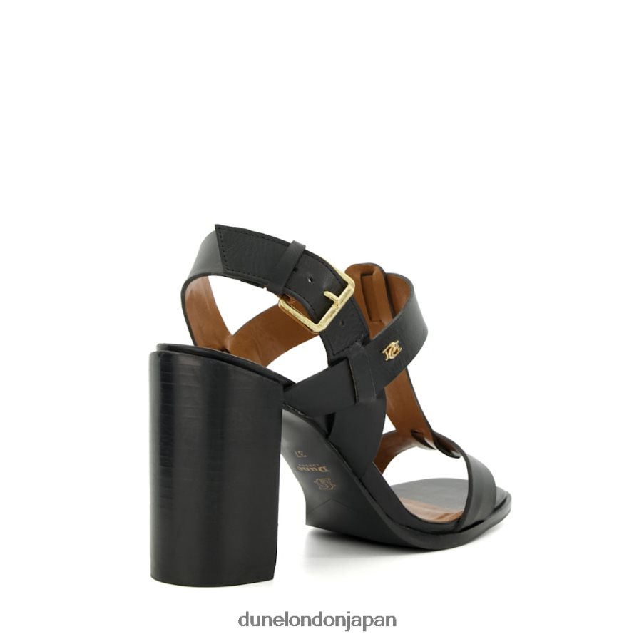 ジェイシー ブロックヒール スリングバックサンダル 黒 女性 Dune London 4JB82R227