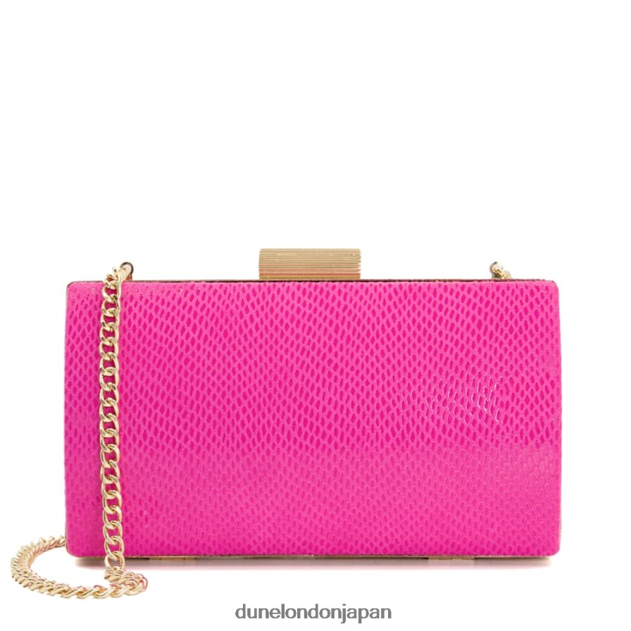 ベルビュー エッチングクラスプ ボックスクラッチ ピンク 女性 Dune London 4JB82R231
