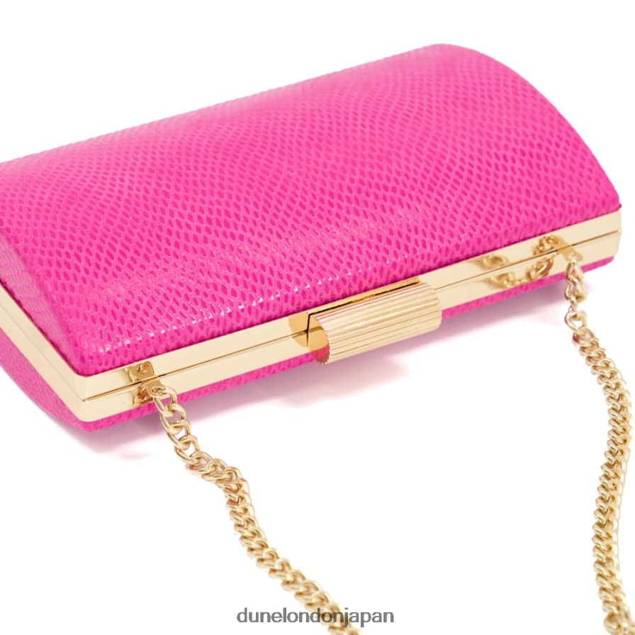 ベルビュー エッチングクラスプ ボックスクラッチ ピンク 女性 Dune London 4JB82R231