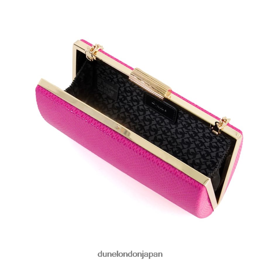 ベルビュー エッチングクラスプ ボックスクラッチ ピンク 女性 Dune London 4JB82R231