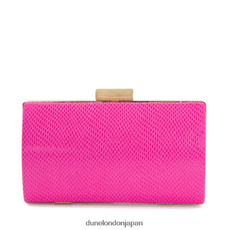 ベルビュー エッチングクラスプ ボックスクラッチ ピンク 女性 Dune London 4JB82R231