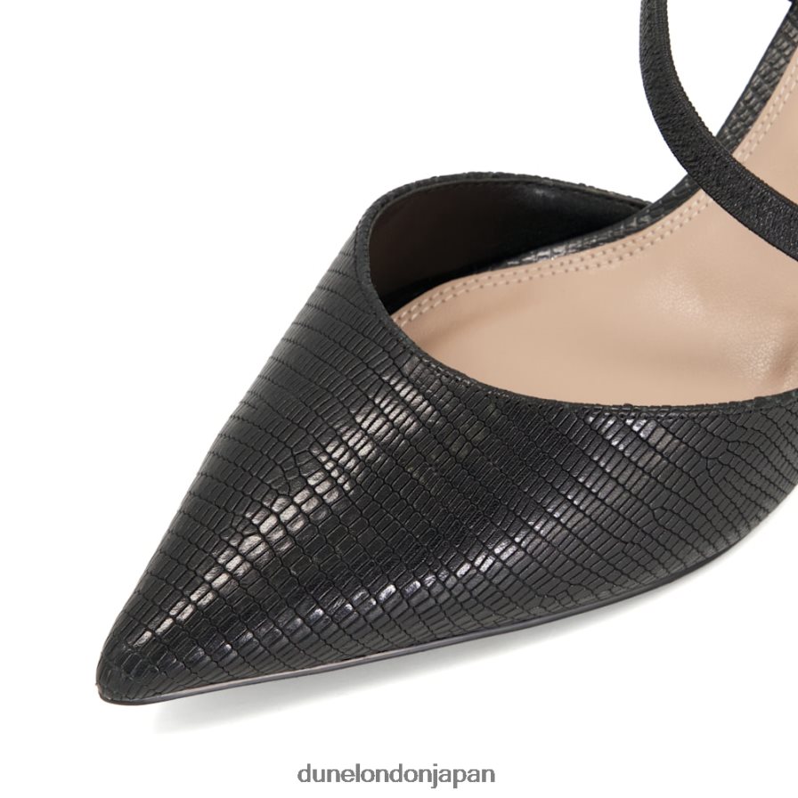 柑橘類 マットフレアヒール コートシューズ 黒 女性 Dune London 4JB82R234