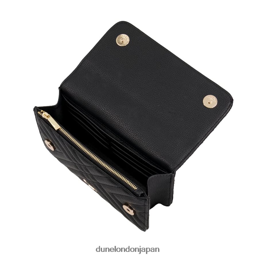 エドルキエ キルティングチェーンハンドルショルダーバッグ 黒 女性 Dune London 4JB82R249