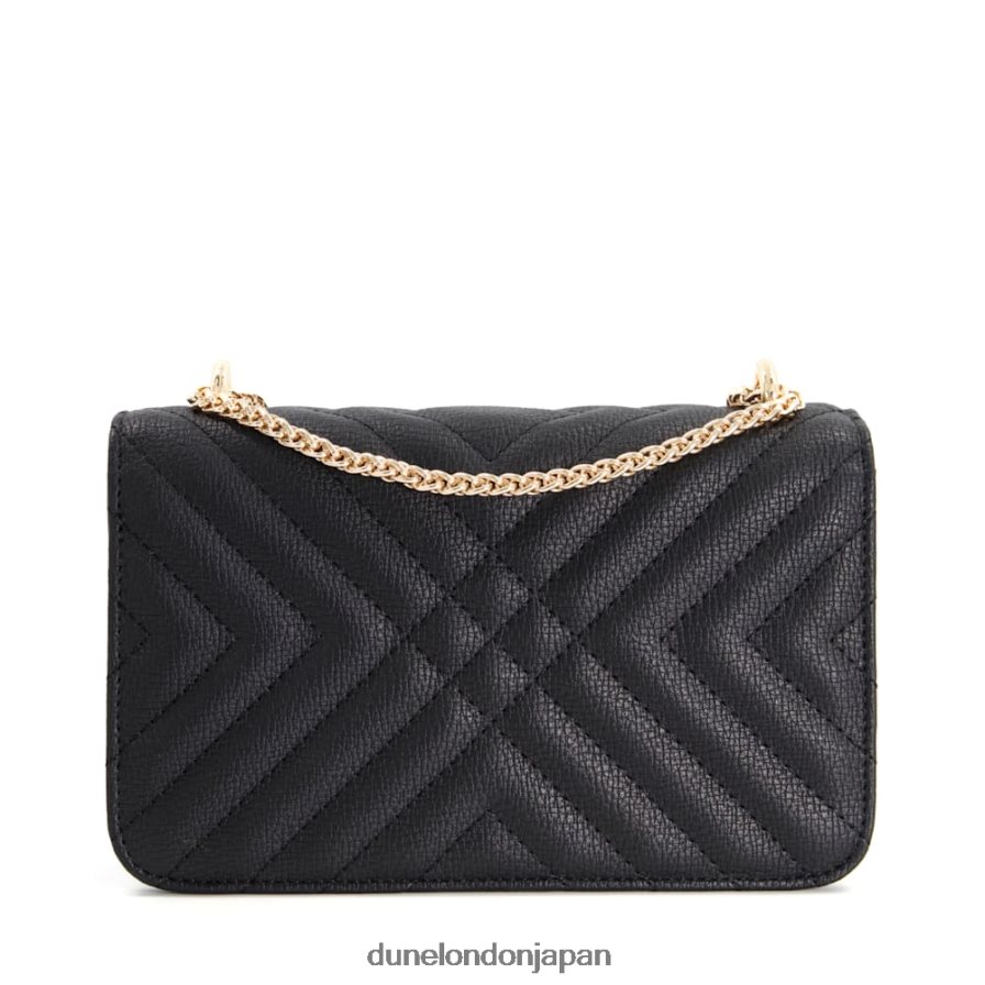 エドルキエ キルティングチェーンハンドルショルダーバッグ 黒 女性 Dune London 4JB82R249